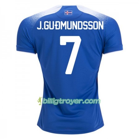 Billige Fotballdrakter Island J.Gudmundsson 7 VM 2018 Hjemmedraktsett